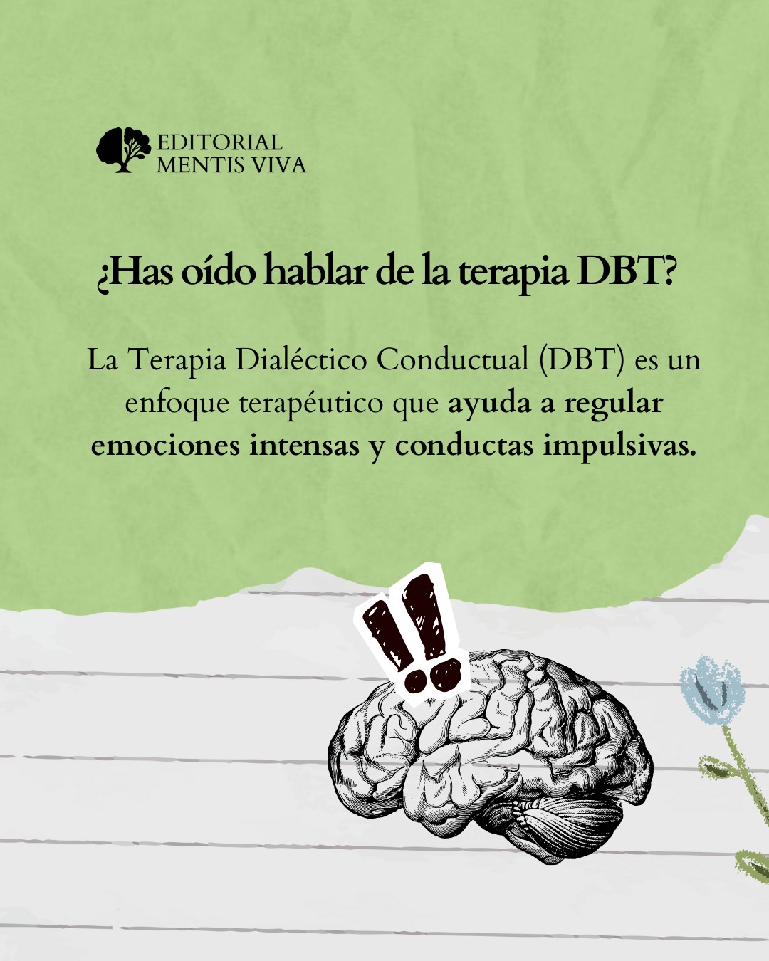 Publicación de Mentis Viva en Instagram sobre dbt: herramientas para momentos de emociones intensas