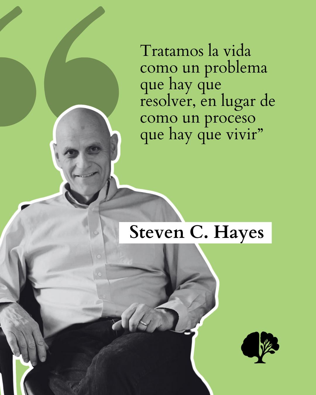 Publicación de Mentis Viva en Instagram sobre steven hayes y el origen de la terapia de aceptación y compromiso