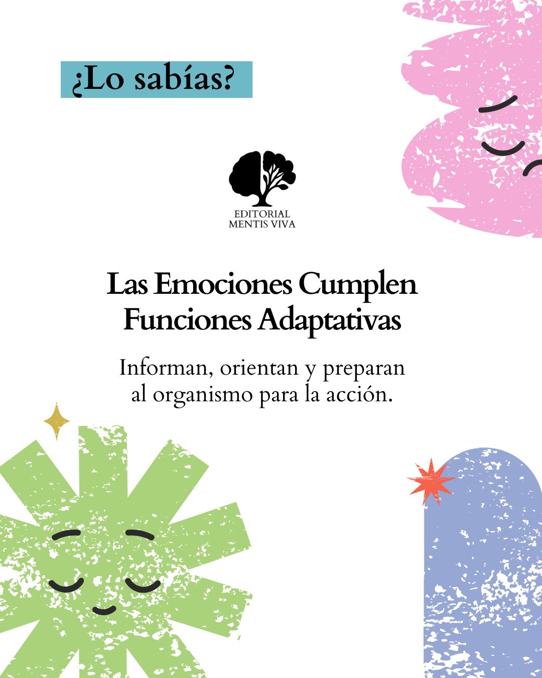 Publicación de Mentis Viva en Instagram sobre el repertorio emocional y su función adaptativa