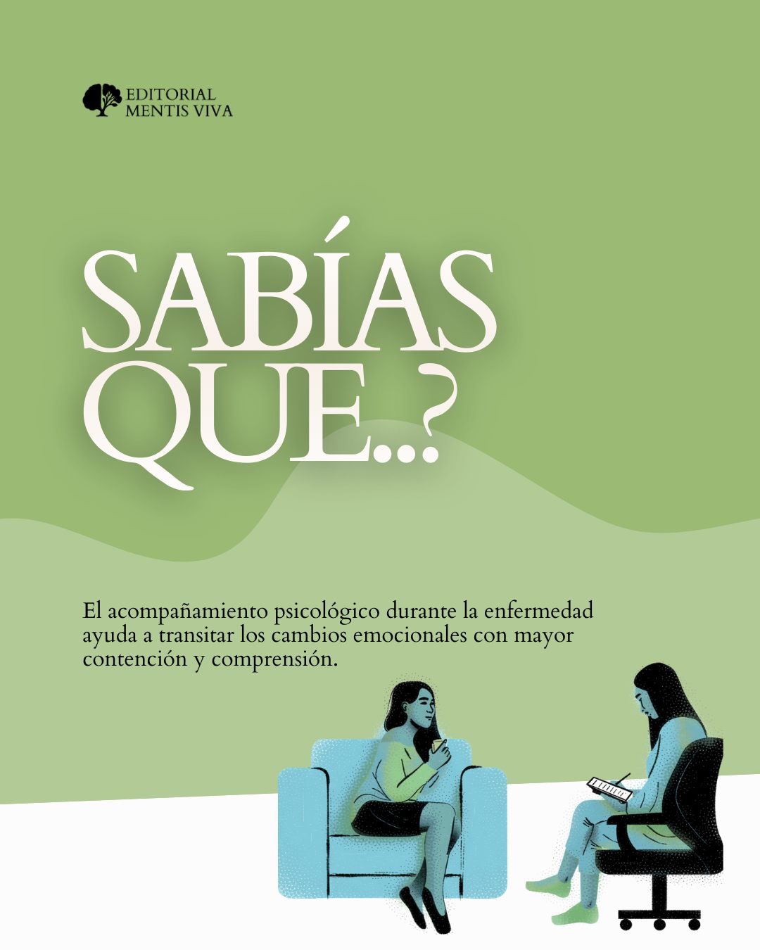 Publicación de Mentis Viva en Instagram sobre psicología de la enfermedad: cuerpo, identidad y vínculos