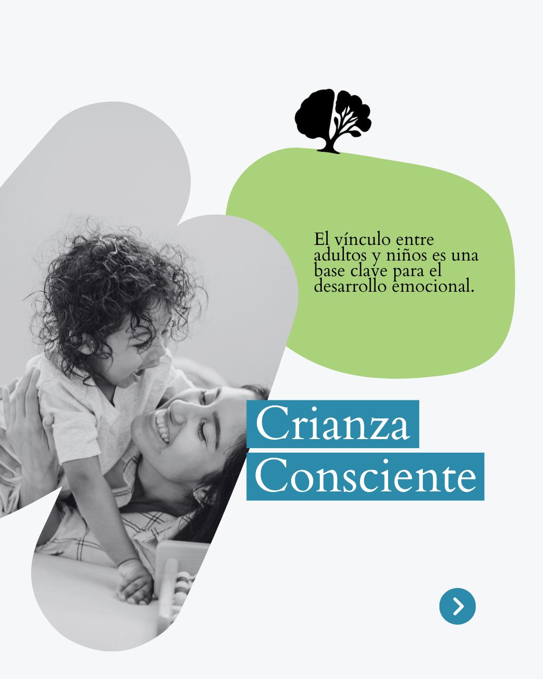 Publicación de Mentis Viva en Instagram sobre crianza consciente y sensibilidad parental