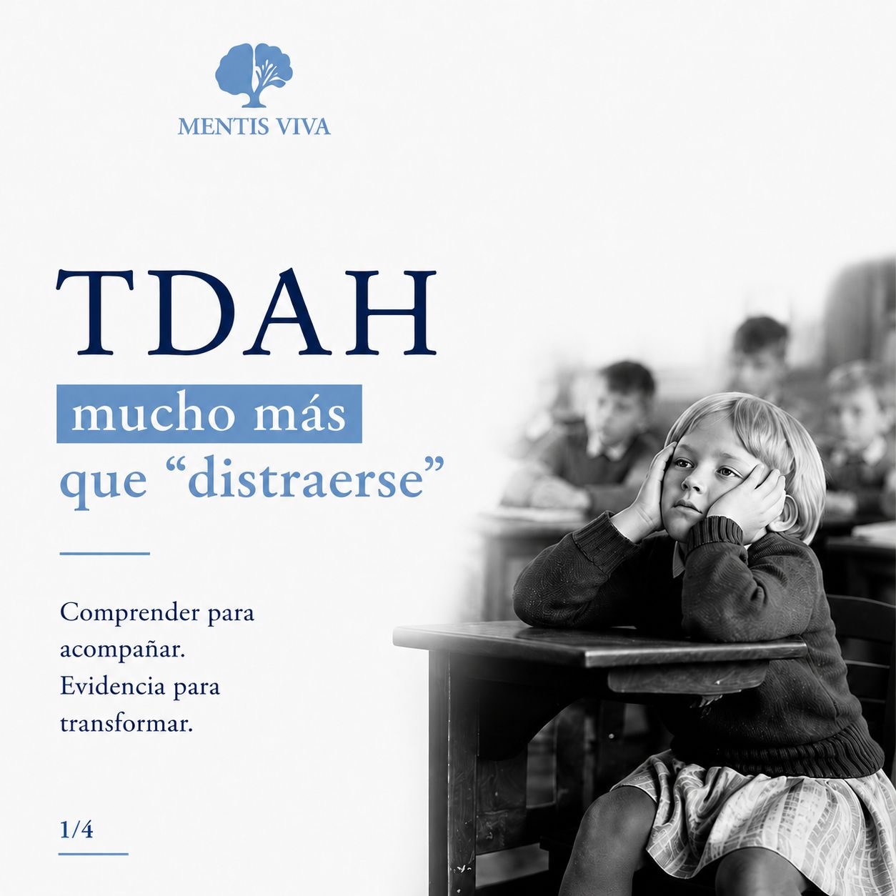 Publicación de Mentis Viva en Instagram sobre tdah: mucho más que distraerse