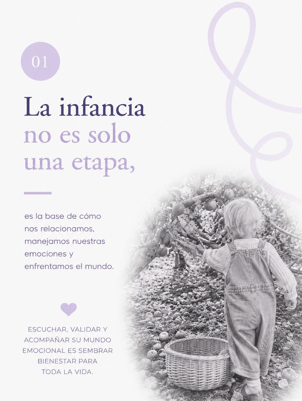 Publicación de Mentis Viva en Instagram sobre cómo las experiencias tempranas moldean la forma de vincularse