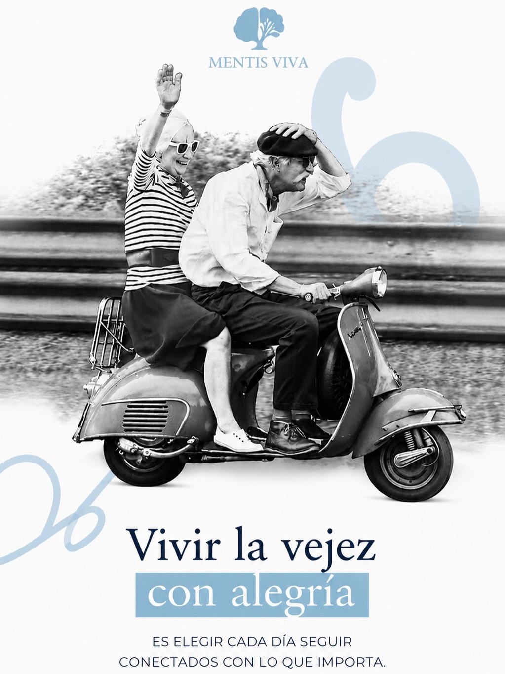 Publicación de Mentis Viva en Instagram sobre bienestar en la vejez: hábitos, vínculos y flexibilidad